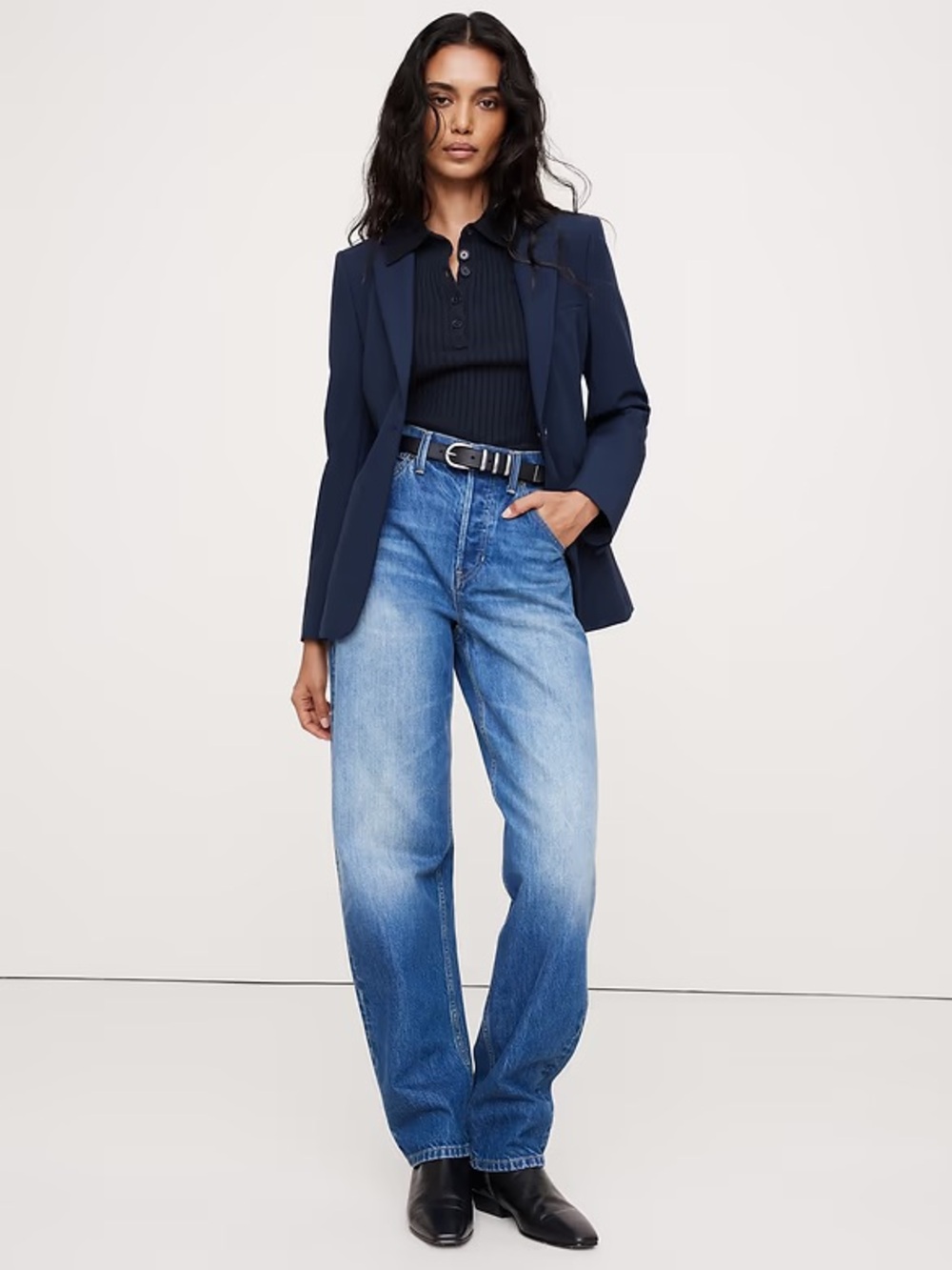 Banana Republic Slim Refined Blazer in Hyper Navy Blue 713521